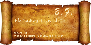 Böcskey Flavián névjegykártya